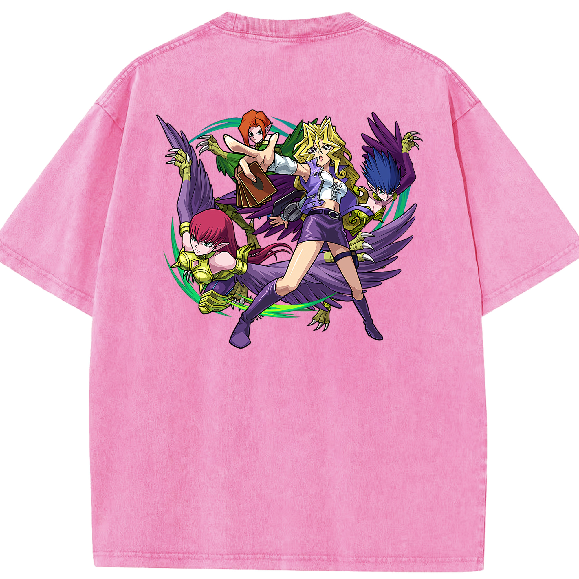 （画像用） 遊☆戯☆王 Yu-Gi-Oh! 綿100% ヴィンテージ風 半袖Tシャツ（背面プリント）